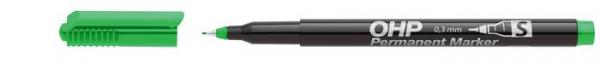 Permanentný popisovač, OHP, 0,3 mm, S, ICO, zelený 1