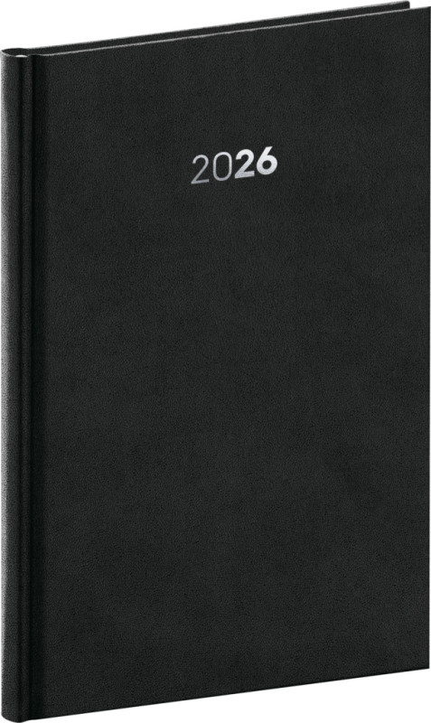 NOTIQUE Týždenný diár Balakon 2026, čierny, 15 x 21 cm