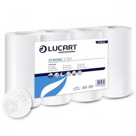 Toaletný papier, 3-vrstvový, malý kotúč, 8 kotúčov, LUCART "Strong 3.150", biela 1