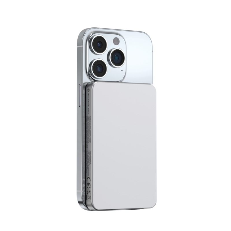 Urban Vitamin Marin 5000 mAh magnet. 15 W bezd. powerbanka strieborná 3