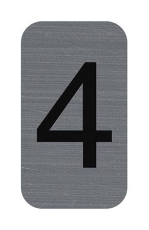 Informačná tabuľka, samolepiaca, 2,5x4,4 cm, hliníkový vzhľad, EXACOMPTA, č. 4