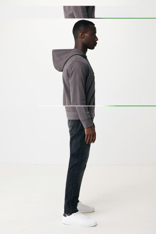 Mikina na zips s kapucňou IQONIQ Abisko z recykl. bavlny antracitová L 5