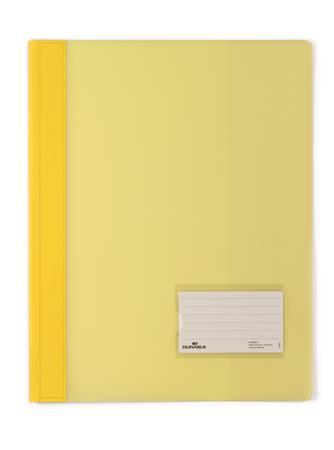 Rýchloviazač, A4, extra silný, široký, DURABLE, žltá