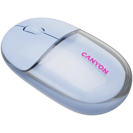 Myš, bezdrôtová, duálny režim pripojenia, optická, CANYON "OnClick 24", modrá 2