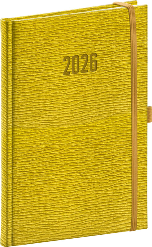 NOTIQUE Týždenný diár Rivoli 2026, žltozelený, 15 x 21 cm
