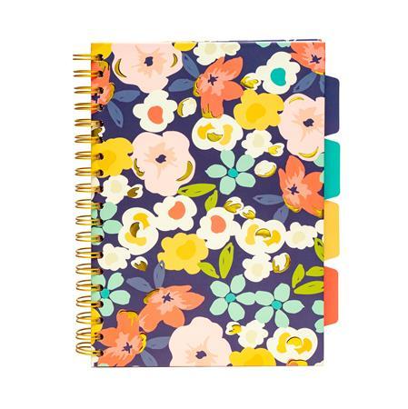 Špirálový zošit, B5, linajkový, 100 listov, PUKKA PAD "Floral Love Project Book", mix vzor 3