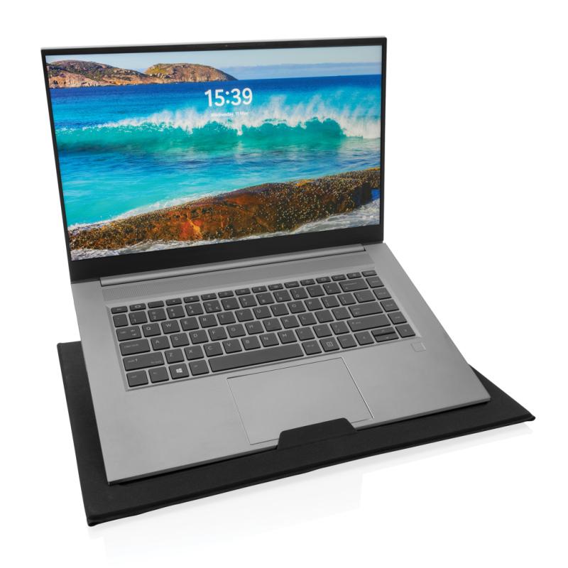 Skladací organizér s Qi nabíjačkou 10W Impact z RPET AWARE™ čierna 3