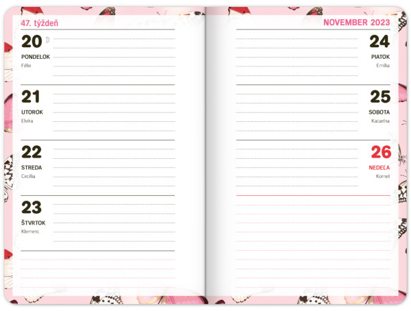 Školský diár Motýliky (september 2023 – december 2024), 9,8 × 14,5 cm 7