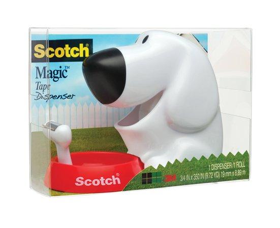 Dispenzor na lepiacu pásku, stolovýi, s lepiacou páskou, 3M SCOTCH "Dog"