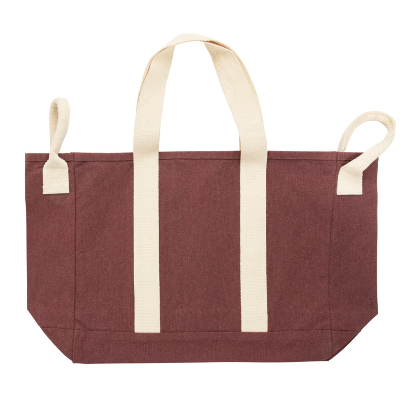 BEAU AWARE™ plážová taška recykl. plátno, bočné ucho maroon 2