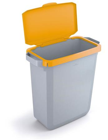 Výklopné veko pre 60 l odpadkový kôš, plast, DURABLE "Durabin®", žlté 3