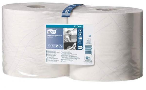 Papierová utierka, v kotúči, priemer: 26 cm, W2 systém, TORK "Plus", biela 1