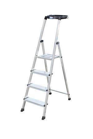 Rebrík, 4-stupňový, hliníkový, Multigrip-system, KRAUSE "Secury" 1