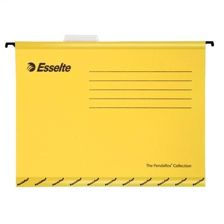 Závesné zakladacie dosky, recyklovaný kartón, A4, ESSELTE "Classic", žltá 2
