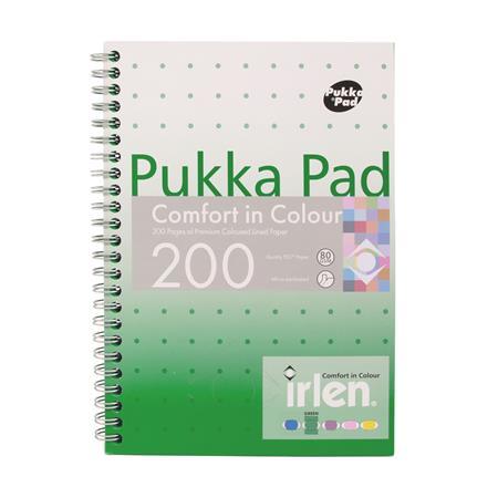 Špirálový zošit, A5, linajková, 100 listov, PUKKA PAD "Irlen Jotta Green" 1
