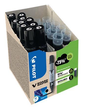 Popisovač na tabule, 2,3 mm, kužeľový hrot, PILOT "V-Board Master, Bonus Pack", čierna + n 2
