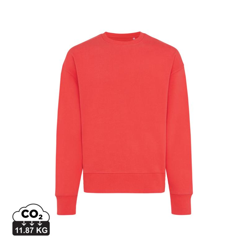 Mikina IQONIQ Kruger relaxed fit z recykl. bavlny luscious red XL