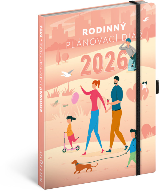 NOTIQUE Rodinný diár – pomocník všetkých rodičov 2026, 15 x 21 cm