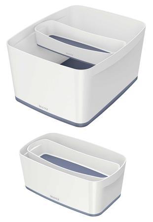 Tácka, úzka, LEITZ "MyBox", biela-sivá 4