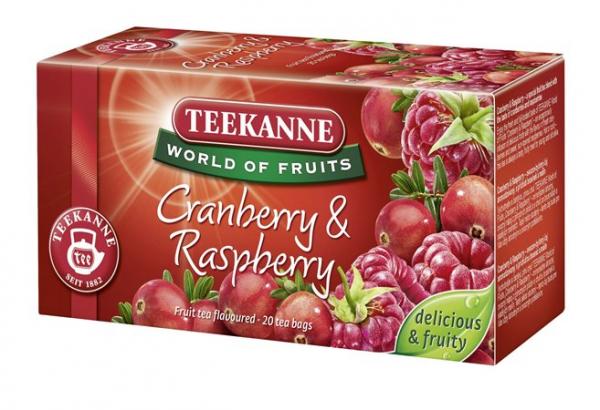 Ovocný čaj, 20x2,25 g, TEEKANNE "Red berries", brusnica-malina