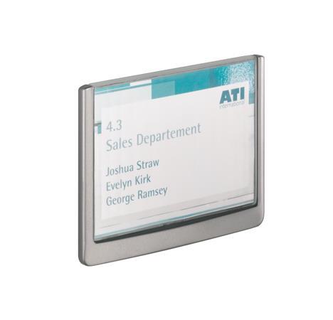 Informačná tabuľka, 149x105,5 mm, DURABLE "CLICK SIGN", sivá 1