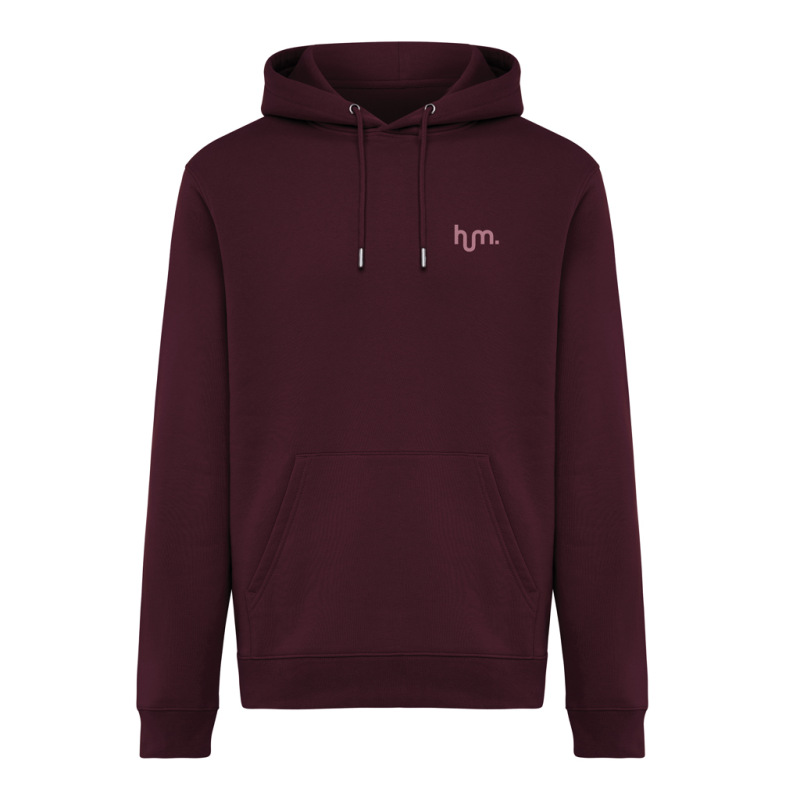 IQONIQ Joshua Unisex mikina s kapucňou z rec. bavlny merlot S 4