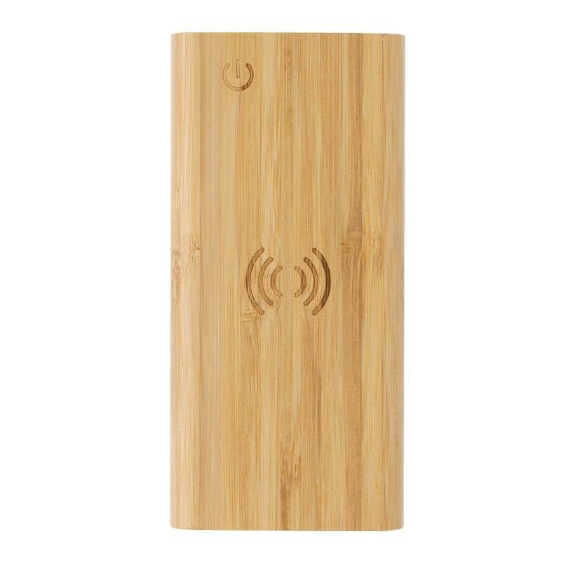 Bezdrôtová powerbanka 8 000 mAh 5W z bambusu hnedá 4