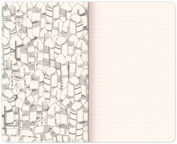NOTIQUE Maľovankový notes, linajkovaný, 13 x 21 cm 1
