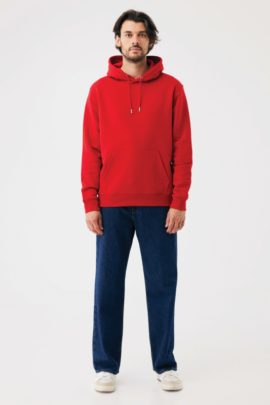 IQONIQ Joshua Unisex mikina s kapucňou z rec. bavlny červená M 11