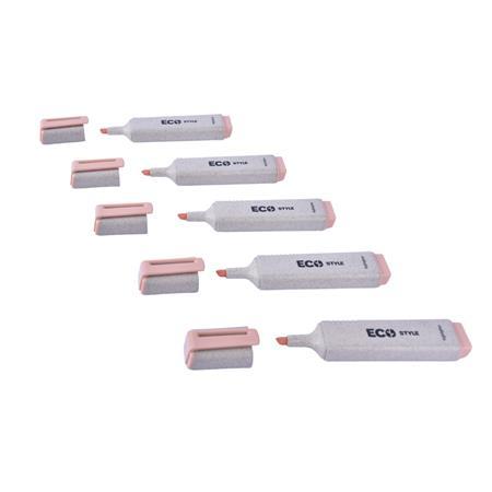 Zvýrazňovač, 1-4 mm, FLEXOFFICE "HL05 Eco Style", oranžová 2