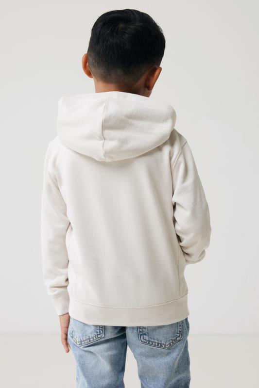 Detská mikina s bočnými vreckami IQONIQ Yengo z rec. bavlny ivory white 13-14r (158-164cm) 15