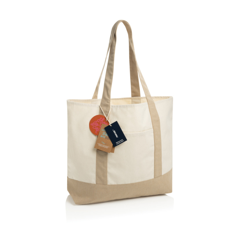 SHOP LOCAL AWARE™ taška z recyklovanej bavlny, 350 GSM off white 1