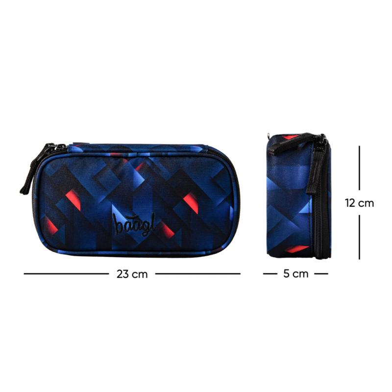 BAAGL Školský peračník etui Indigo 3