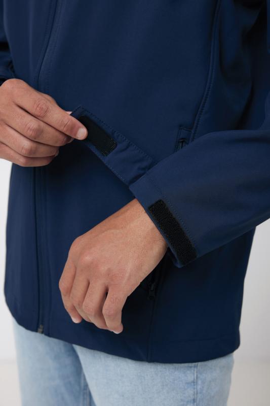 Pánska soft shell bunda IQONIQ Makalu z recykl. polyesteru námornícka modrá XXXL 12
