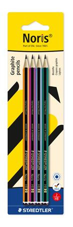 Grafitová ceruzka, sada, HB, šesťhranná, STAEDTLER "Noris® 120 colour edition", 4 ks 1