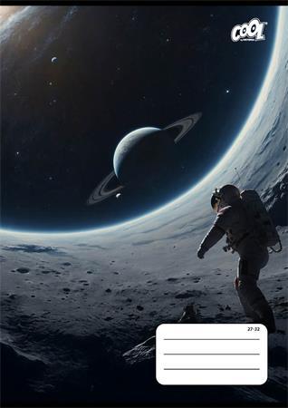 Zošit, A5, štvorčekový, 32 listov, COOL BY VICTORIA "Man on the Moon ", "27-32" 2