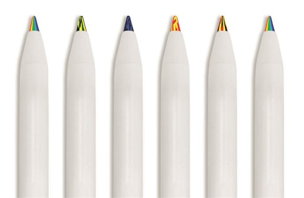 Farebné mechanické ceruzky, sada, displej, so špeciálnou viacfarebnou tuhou, APLI "Color C 5