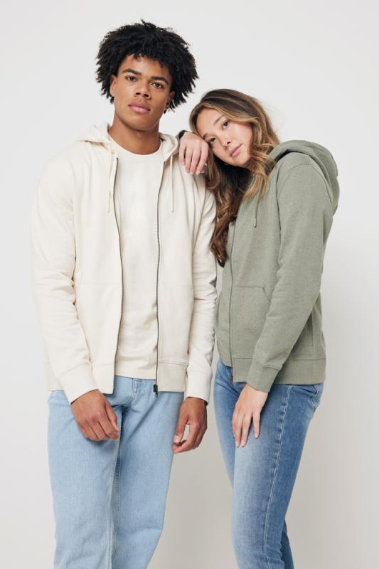 Mikina na zips s kapucňou IQONIQ Abisko z recykl. bavlny natural raw 4XL 16