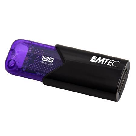 USB kľúč, 128GB, USB 3.2, EMTEC "B110 Click Easy", čierna-fialová 1