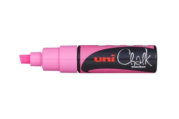 Kriedový popisovač, 8 mm, UNI "PWE-8K", fluor ružový 2