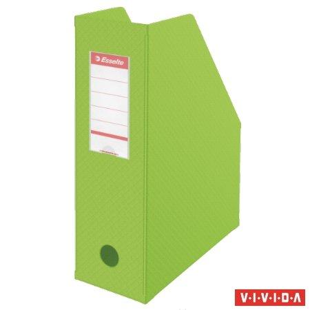 Zakladač, PVC/kartón, 100 mm, skladateľný, ESSELTE, Vivida zelený 1