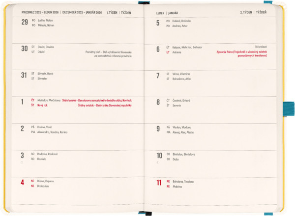 NOTIQUE Planbook diár/notes Herbár 2026, 13 x 21 cm 1