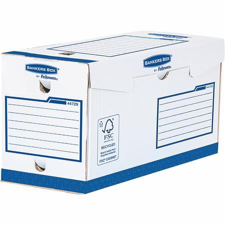Archivačný box, extra silný, A4+, 200 mm, FELLOWES "Bankers Box Basic", modrá-biela 1