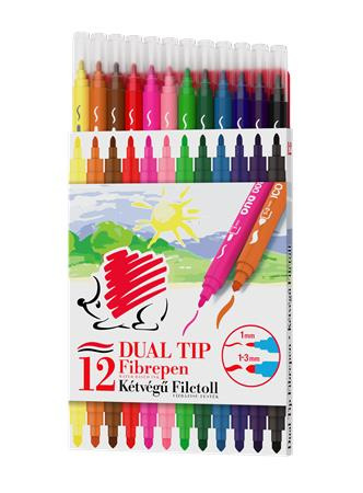 Popisovač, 1 mm, ICO "300 DUO", 12 rôznych farieb 4