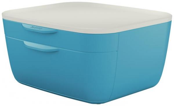 Zásuvkový box, plastový, 2 zásuvky, LEITZ "Cosy", pokojná modrá 1