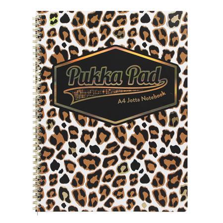 Špirálový zošit, A4+, linajkový, 80 listov, PUKKA PAD "Wild Jotta", mix vzorov 3