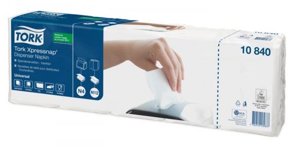 Servítky do zásobníka, 1-vrstvové, 21,3x33 cm, N4 systém, Universal, TORK "Xpressnap®", bi 1