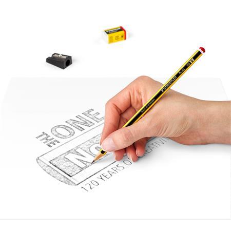 Grafitová ceruzka, HB, šesťhranná, so strúhadlom a gumou, STAEDTLER "Noris" 3