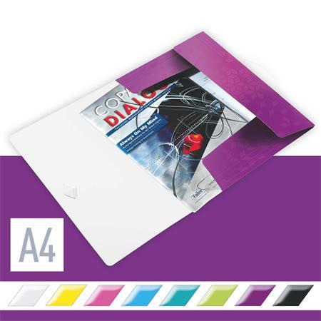 Doska s gumičkou, PP, A4, LEITZ "Wow", fialová 2
