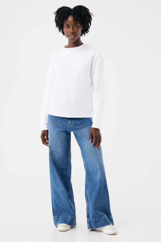 IQONIQ Toria Unisex mikina s okrúhl. výstrihom z rec. bavlny recycled white XL 5